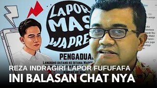 Reza Indra Giri Lapor Mas Wapres Soal Fufufafa Jawaban nya Bikin Kesal [upl. by Llenrac]