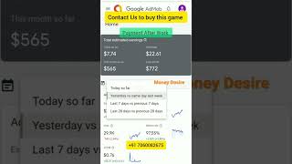 700 in a Month with Admob How admobearning appearing admobearningproof shorts admob money [upl. by Ennairb]