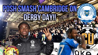 POSH SMASH CAMBRIDGE ON DERBY DAY utp fans posh peterborough cambridge derby [upl. by Fanchon]