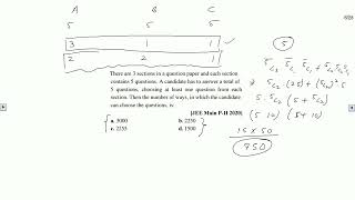 Permutations and Combinations  There are 3 Sections in a Question Paper and each Section Contains [upl. by Etteoj]