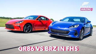 2022 Subaru BRZ VS 2022 Toyota GR86 in FH5 [upl. by Ednew]