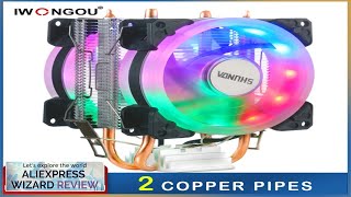 IWONGOU CPU Cooling Fan 3pin For Intel LGA11501151115511567751200 AMDAM3AM4 X99 X79 Review [upl. by Enyallij]