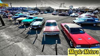 Classic Muscle Cars Maple Motors Official Inventory Walk Around 2524 Update American Rides ForSale [upl. by Sillek]