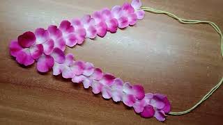 Rose Petals Garland Making at Home  Diy Flower Garland  Easy Garland for rose flower [upl. by Vivie26]