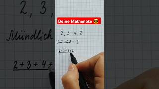 Easy Noten berechnen mathe mathematikfee mathenote zeugnisnote zwischennote [upl. by Stacie]