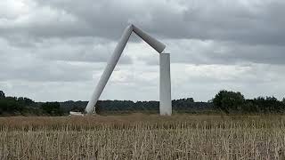 Wind Turbine in Germany Snaps and Collapses [upl. by Questa]