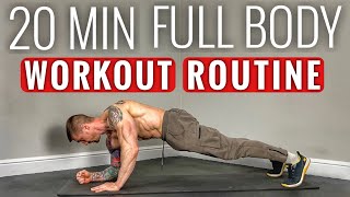 20 Minute Full Body No Equipment Workout Routine Follow Along [upl. by Anagnos910]