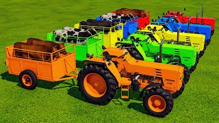 TRANSPORTING BULLS COLORED URSUS amp VALTRA TRACTORS WITH MAN TRUCKS  Farming Simulator 22 [upl. by Rehpoitsirhc]