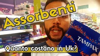 VLOG quanto costano gli ASSORBENTI in UK  confronto con lItalia [upl. by Leinoto]