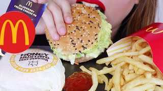 ASMR NEW MCDONALDS HONEY MUSTARD BEEF BURGER  BLUEBERRY CREAM CHEESE PIE  MUKBANG MALAYSIA [upl. by Ailla]