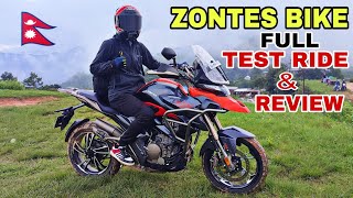 ZONTES 310T ADVENTURE BIKE FULL REVIEW amp TEST RIDE IN NEPAL🇳🇵 EVERYTHING YOU NEED TO KNOW [upl. by Uwkuhceki]