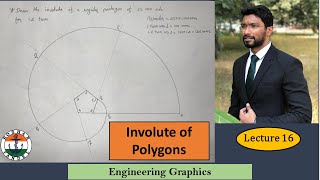 Lecture 16 Involute of Polygons  Involute Curve Part 2 [upl. by Esac]