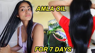 I tried AMLA on my hair for 7 days amp THIS HAPPENED before amp after results [upl. by Duwad]