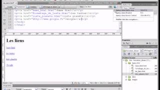 Formation Dreamweaver 7 Création de lien HTML liens de de messagerie [upl. by Verlee]