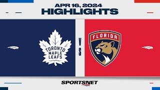 NHL Highlights  Maple Leafs vs Panthers  April 16 2024 [upl. by Ihel]