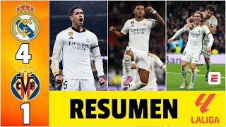 FIESTA DE GOLES en BERNABÉU Real Madrid es NUEVO LÍDER tras GOLEAR 41 al Villarreal  La Liga [upl. by Alecia]