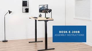 DESKE200B Electric Dual Motor Desk Frame Assembly by VIVO [upl. by Drugge972]