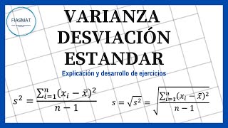 Varianza y Desviación Estandar  Ejercicios de aplicación [upl. by Elmore310]