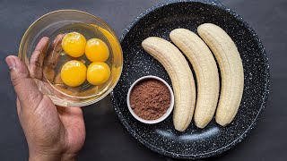 Just Add Eggs With Bananas amp Cocoa Its So Delicious  Simple Breakfast Recipe  Cheap amp Tasty Snacks [upl. by Fanchie]