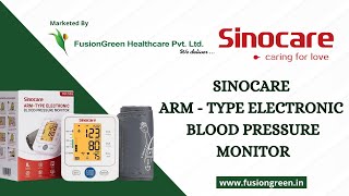 Sinocare ArmType Electronic Blood Pressure Monitor  Easy BP Monitoring  Marketed by Fusion Green [upl. by Lanaj]