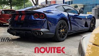 NOVITEC FERRARI 812 SUPERFAST  BLU TDF SPECIAL COLOR  V12 NA F1 SOUND [upl. by Nolaj]