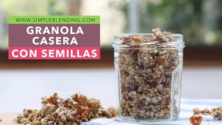 GRANOLA CASERA CON SEMILLAS  Cómo hacer granola sin frutos secos ni miel  Granola casera sin miel [upl. by Zacharia]