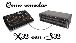 Como Conectar la snake digital S32 a la Behrigner X32 [upl. by Powers802]