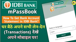 IDBI Bank mPassBook App कैसे इस्तेमाल करें  How To Use IDBI Bank mPassBook App  Jaankari Matters [upl. by Deirdre]