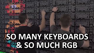 18400 RGB LEDs 160 keyboards 30 fps 1 wall  GreatWallofLogitechG PAX East 2016 [upl. by Seward150]