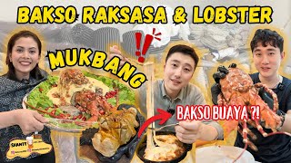 MUKBANG BAKSO RAKSASA amp LOBSTER SESUAI REQUEST BAOQI PADA KAGET SAMA PORSINYA SAMPAI KEKENYANGAN🤣 [upl. by Aicercul]