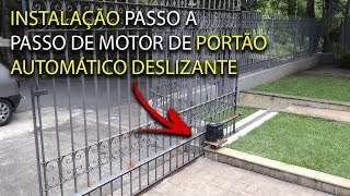 INSTALAÇÃO DE PORTÃO DESLIZANTE PASSO A PASSO [upl. by Leitnahs]