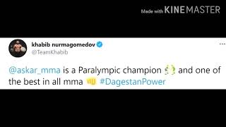 UFC KHABIB NURMAGOMEDOV ON ASKAR ASKAROV WIN [upl. by Eimme]