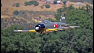 Giant RC A6M Zero Top Flite  Warbirds amp Classics 2017 [upl. by Cyrie]