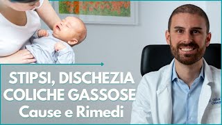 STIPSI DISCHEZIA e COLICHE GASSOSE del NEONATO Cause Rimedi e Massaggio alla Pancia [upl. by Assennev]