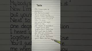 sabrina carpenter taste lyrics taste sabrina lyrics trending viralsong [upl. by Artenak176]