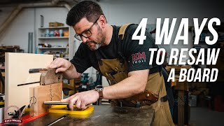 4 Ways to Resaw a Board  Essential Skills in Woodworking [upl. by Obmar]