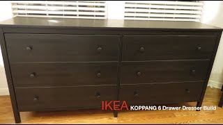 IKEA KOPPANG DarkBrown 6Drawer Dresser Assembly [upl. by Strade]