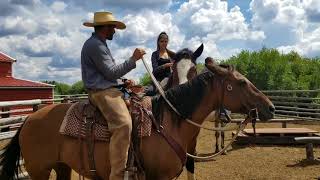 Eagle Ridge Ranch horseback riding  Yellowstone August 2017 [upl. by Elletnuahs]