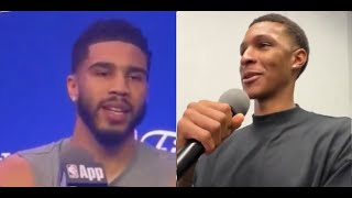 Jabari Smith Jr Asks Jayson Tatum for 3rd Year Advice [upl. by Ialocin695]