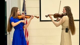 Israels National Anthem  Hatikvah  Karolina Protsenko amp Avelina Kushnir  Violin Duet [upl. by Acissev]