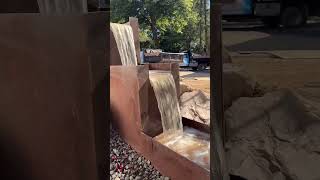 Custom Tiered Metal Water Fountain outdoorfountain waterfeature customfountain [upl. by Llehcor]