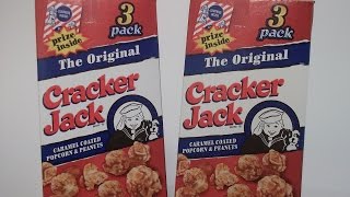 6 Boxes of Cracker Jack with Surprises Opening quotBuy Me Some Peanuts and Craker Jackquot [upl. by Nallij]