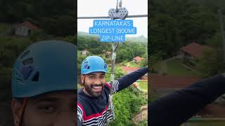 KARNATAKAS LONGEST ZIPLINE in Ravishing retreat luxury resort  Travel therapyy Kannada videos [upl. by Nygem]