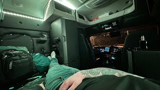 Alone Truck Driver Night Camping Routine The Ultimate Relaxation [upl. by Ahsoym]