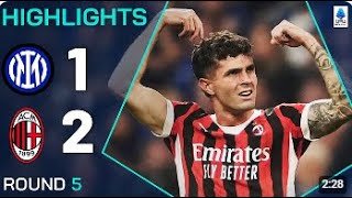 INTERMILAN 12  HIGHLIGHTS  Pulisic strikes in Milan derby win  Serie A 202425 [upl. by Aysab]