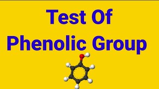 Test of phenolic group FeCl3 test chemistrysageofficial [upl. by Enairb]