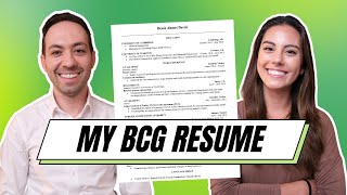 This Resume Got Me into BCG  What Could I Have Done Better [upl. by Orazal]