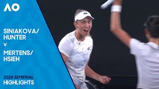 HunterSiniakova v HsiehMertens Highlights  Australian Open 2024 Semifinal [upl. by Ronal21]