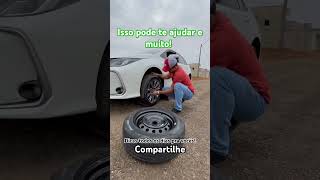 COMO TROCAR O PNEU SEM MACACO mecanico automobile ferramentas [upl. by Nwahsal]