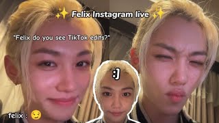 felix instagram live [upl. by Maribel]